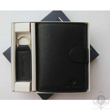Dovanų rinkinys: odinė piniginė RFID ir raktinė Peterson Nr.2